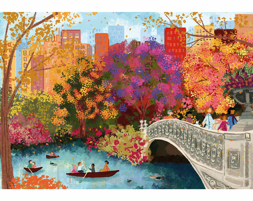 Central Park Winter by Joy Laforme Paint by Numbers Deluxe