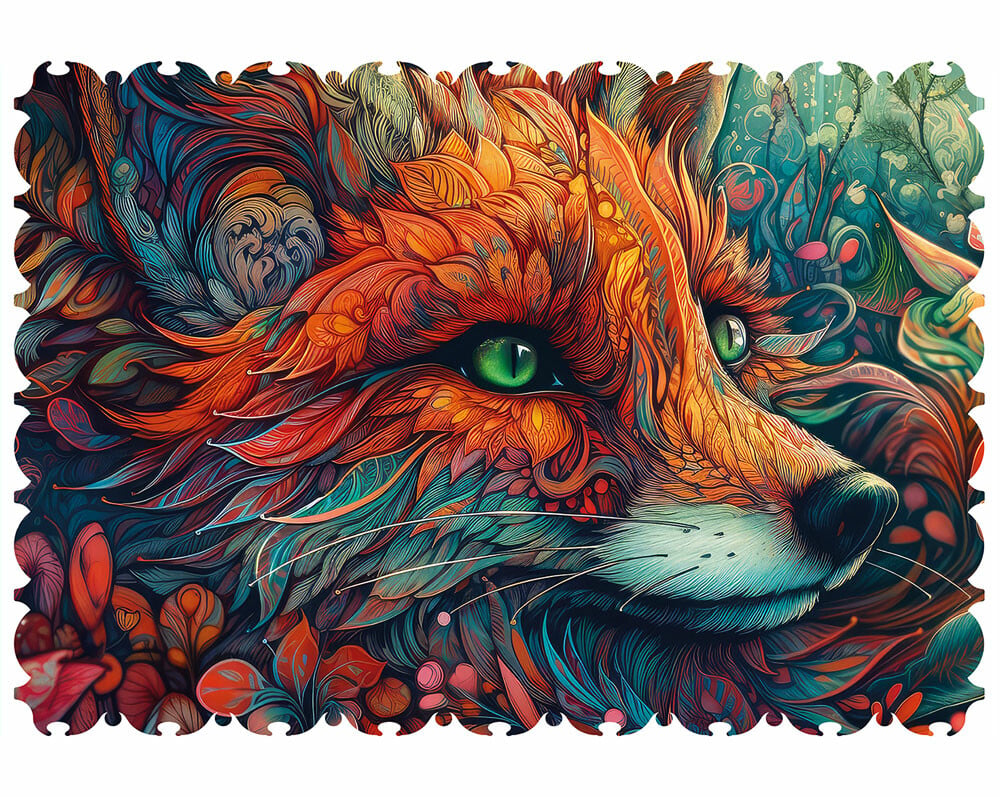 Ornamental Floral Fox