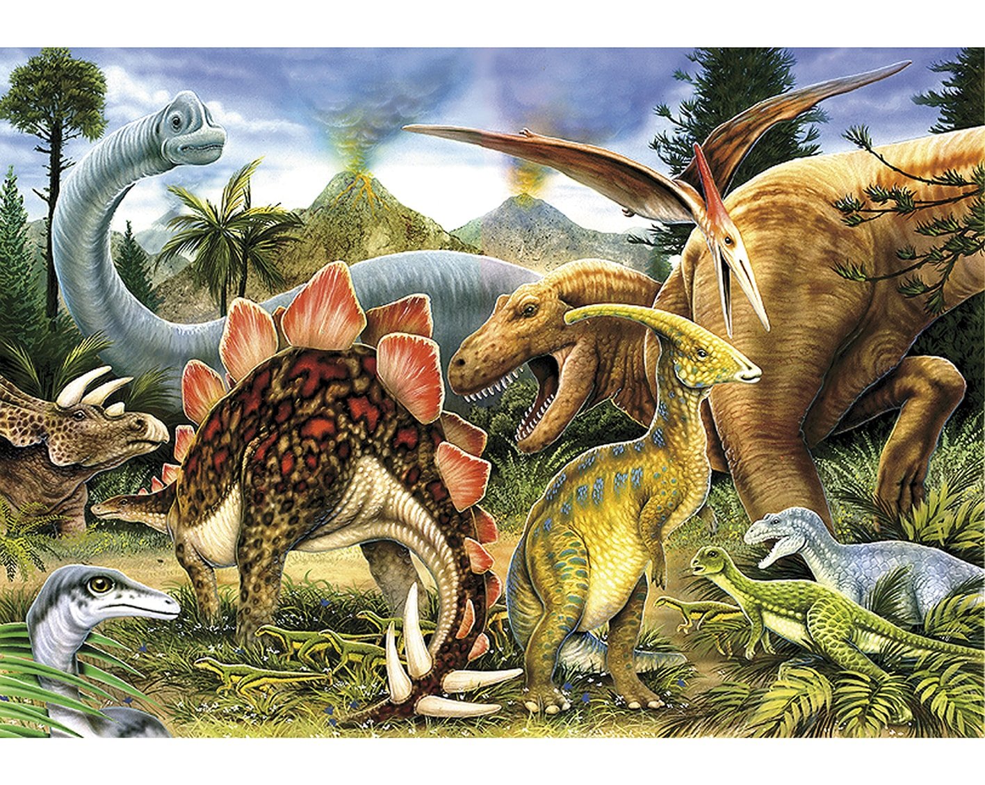 24 Piece Wooden Jigsaw Puzzle - Dinosaurs